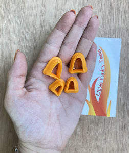 Spooky Windows Cutters Set Size 1 AND 2 - 8 Pieces - 3D Printed Cutters For Polymer Clay