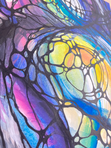 The Cosmic Web | Gouache On Paper - Original Abstract Artwork