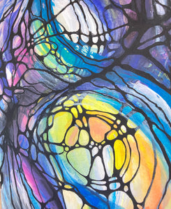 The Cosmic Web | Gouache On Paper - Original Abstract Artwork