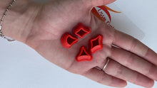 Extra Small Concave Shapes Set - 4 Pieces - Size 1 - 3D Printed Cutters For Polymer Clay