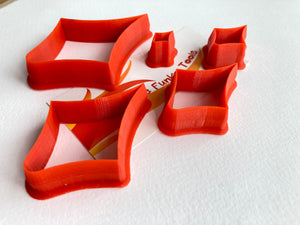 Set of 5 Kite Cutters - 3D Printed Cutters For Polymer Clay