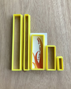 RECTANGLE Cutters Set - 5 Sizes - 3D Printed Cutters For Polymer Clay