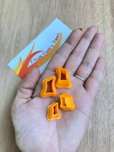 Spooky Concave Windows Cutters Set Size 1 AND 2 - 4 Pieces - 3D Printed Cutters For Polymer Clay