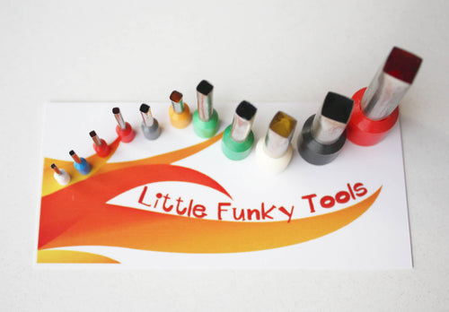 Set of 11 SQUARE Shapes Little Funky Tools - Free Shipping Worldwide