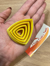 Convex Triangle Set - 4 Sizes - 3D Printed Cutters For Polymer Clay